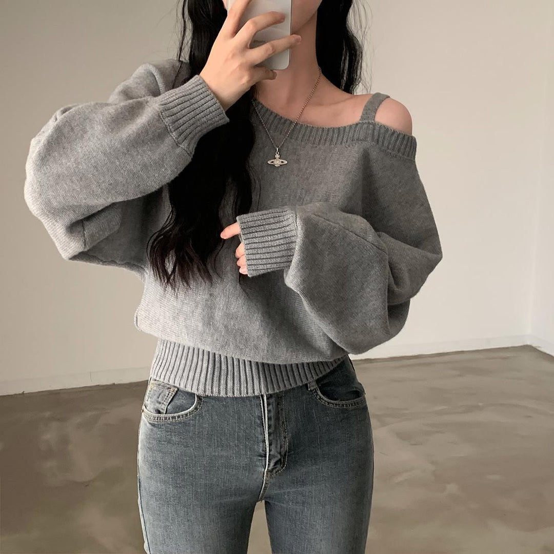 Pull à la mode pour femmes avec design d'épaule et coupe décontractée Chic & Stil