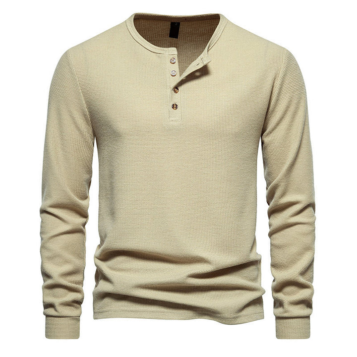 Men's long sleeve shirt with button placket and structured design Lune London