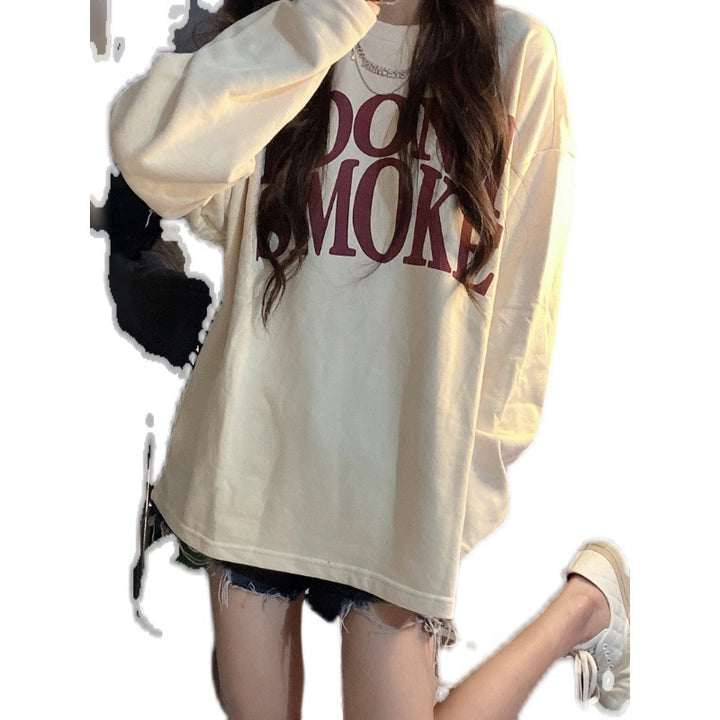 Women's casual oversized shirt with creative lettering Chic & Stil