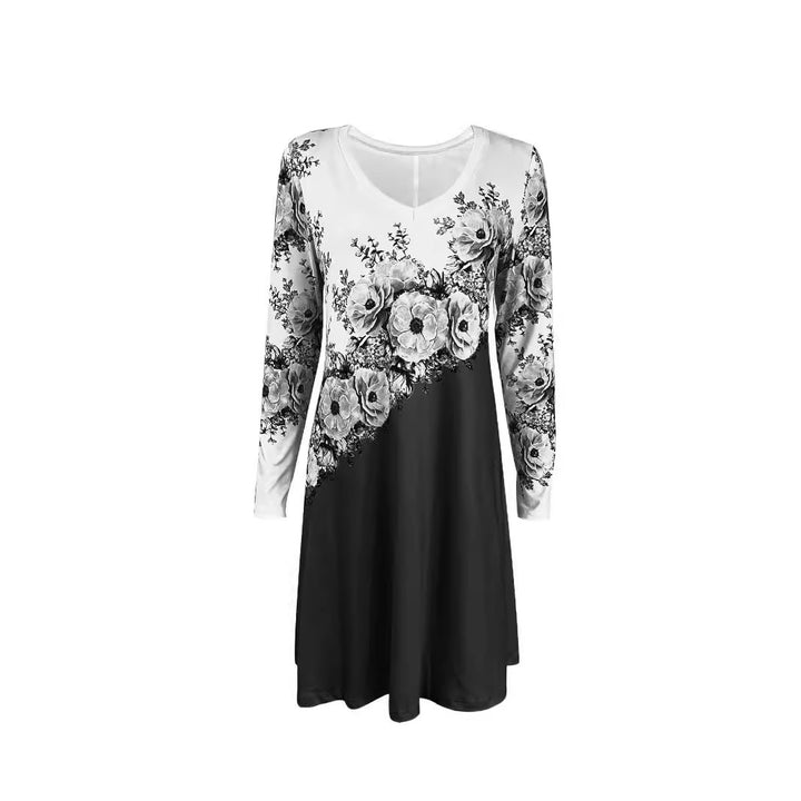 Mini dress for women with floral design and elegant V-neck Lune London