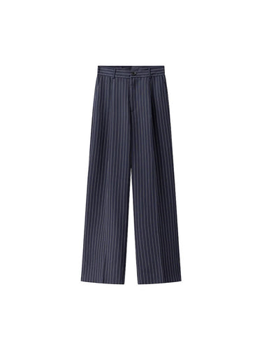 Wide high-waisted trousers for women with elegant stripes Lune London