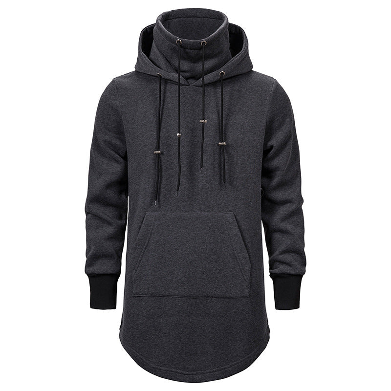 Men's trendy hoodie with asymmetrical collar and practical kangaroo pocket Lune London