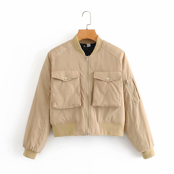 Ladies casual utility jacket with practical pockets Lune London