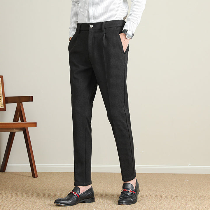 Modern business pants for men with an elegant striped pattern Lune London