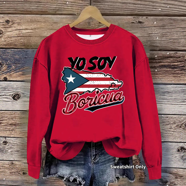 Sweatshirt femme avec design créatif Porto Rico et coupe décontractée Chic & Stil