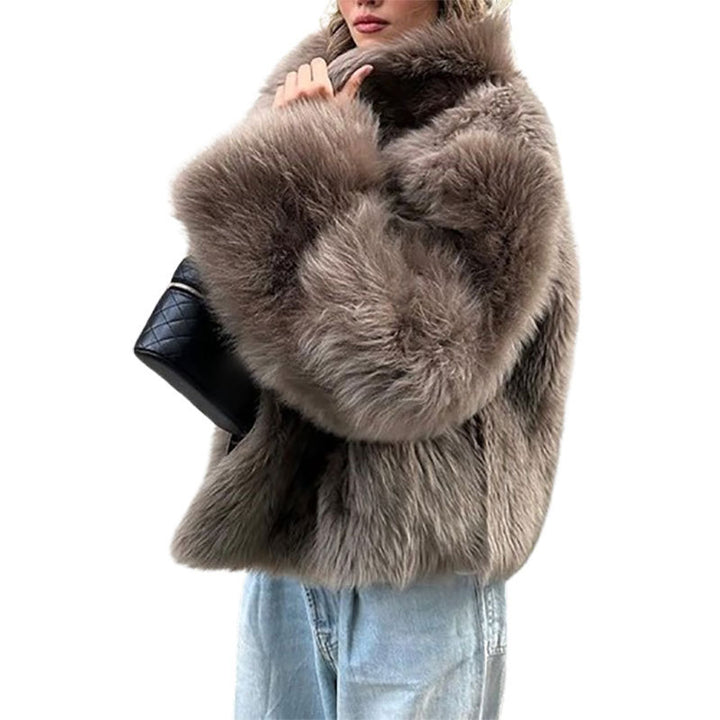 Ladies Chic and Stylish Modern Cut Faux Fur Jacket