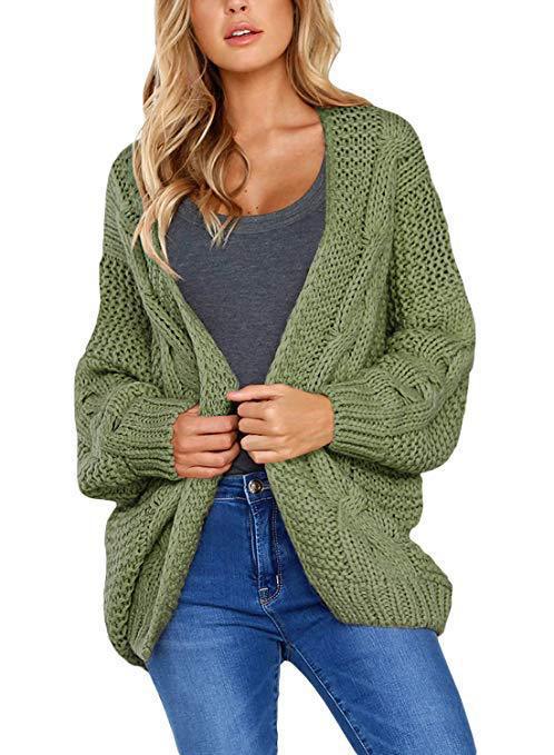 Cardigan en tricot épais pour femmes avec un élégant motif en torsades et une coupe décontractée Chic & Stil