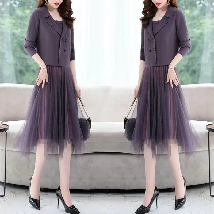Ladies Elegant tulle dress with matching blazer Lune London