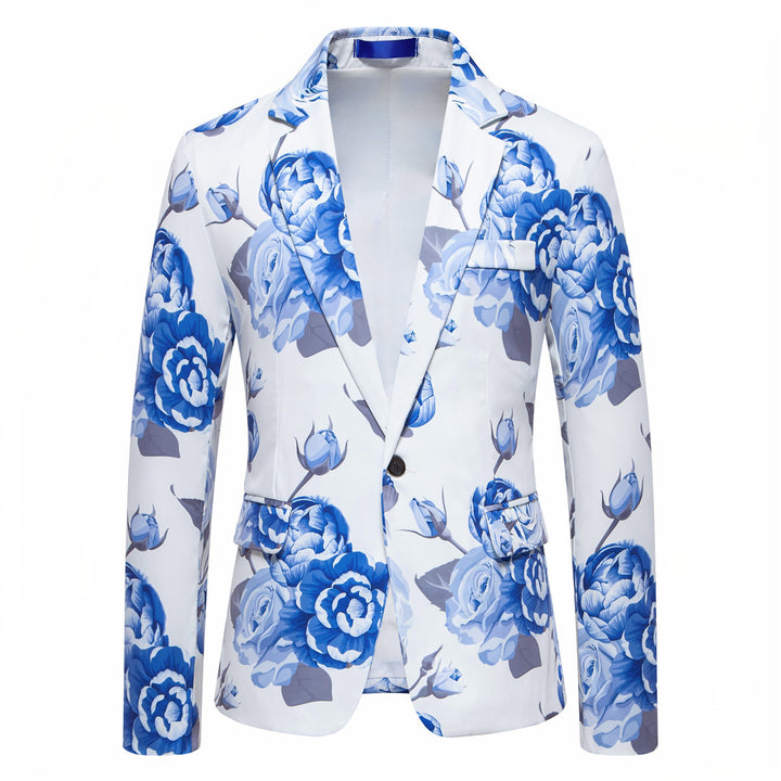 Elegant blazer for men with chic floral design and style
