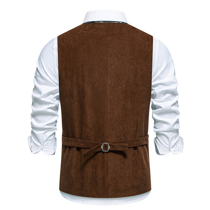 Elegant men's vest with floral design and practical pockets Lune London