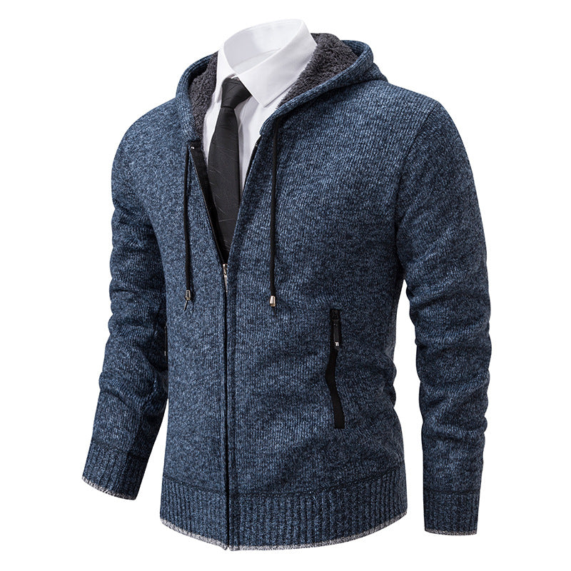 Hooded jacket for men with soft fleece lining and elegant details Lune London