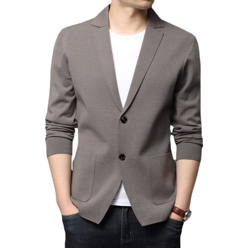 Men's knit blazer with stylish button details and practical pockets Lune London