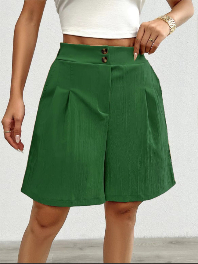 Lune London Elegant women's shorts with button closure and pleated design