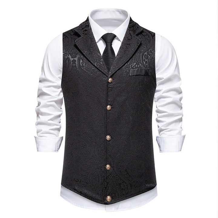 Elegant men's vest with intricate pattern and high-quality fabric Lune London