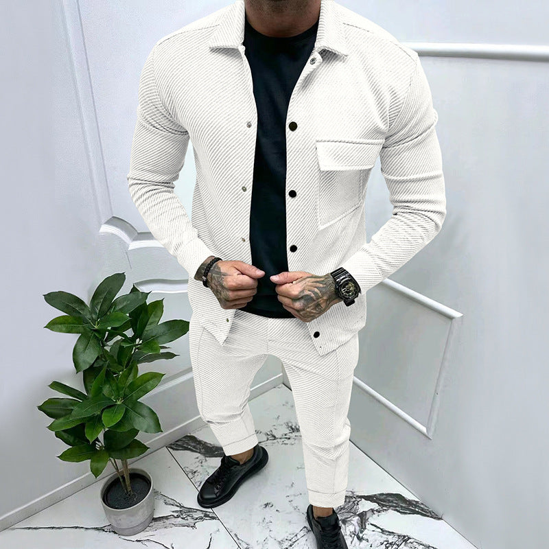 Men's casual leisure set with structured top and matching joggers Chic and style