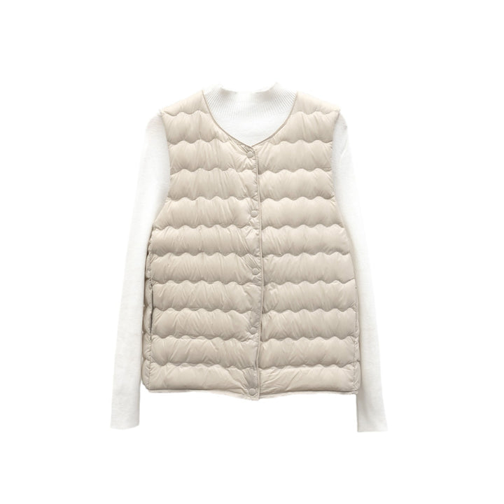 Ladies light quilted jacket with elastic inserts Lune London