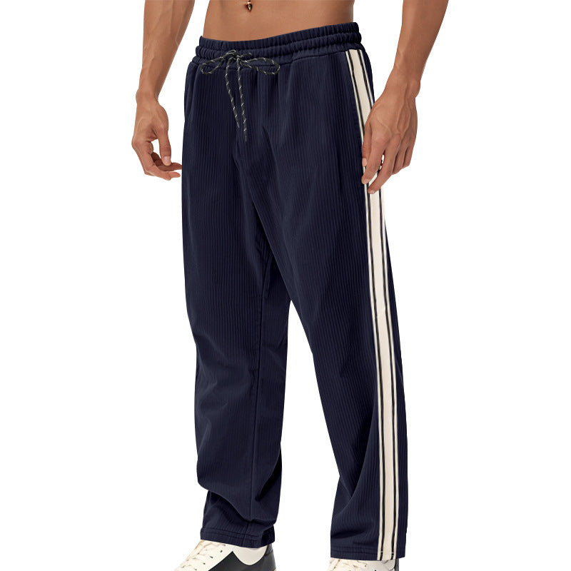 Lune London men's casual sports pants with side stripes