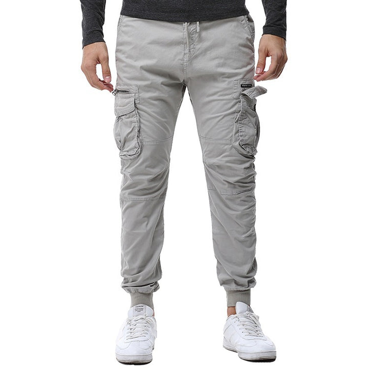 Men's cargo pants with multiple practical pockets and elastic waistband Lune London