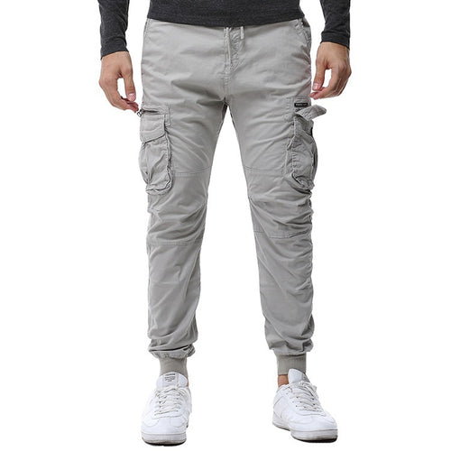 Men's cargo pants with multiple practical pockets and elastic waistband Lune London