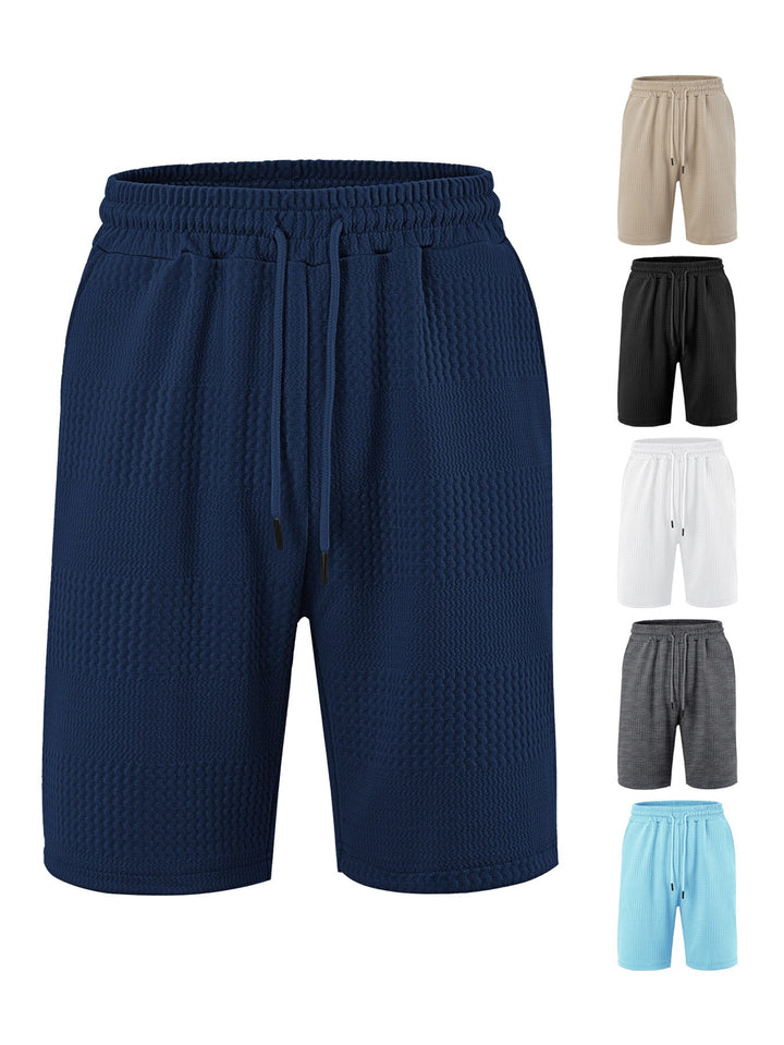 Men's Sporty Shorts with Innovative Texture and Elastic Waistband Lune London