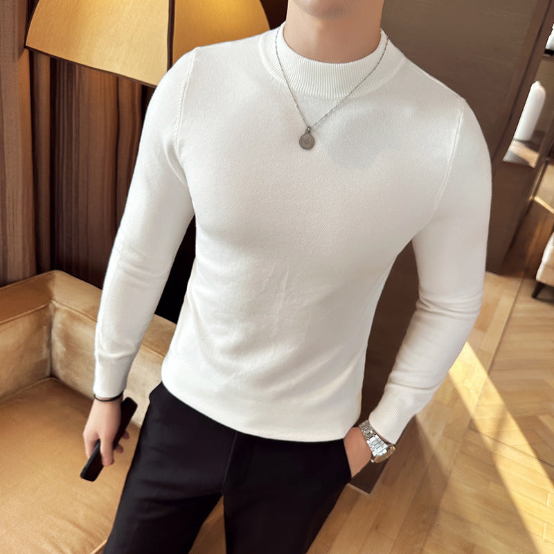 Trendy men's sweater with high collar and elegant cut Lune London