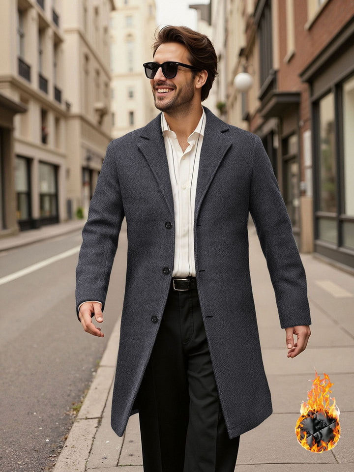 Elegant double-breasted coat for men Lune London