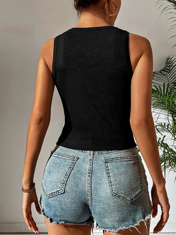 Women's fitted top with animal print and cut-out details Lune London