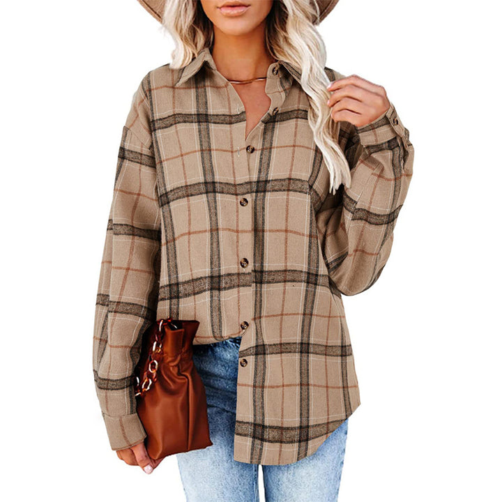 Lune London women's flannel shirt with check pattern