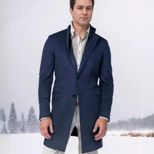 Elegant transition coat for men, tailored in high-quality wool Lune London
