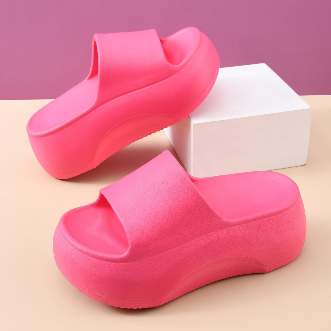 Women Elevated Platform Slip Sandals Lune London