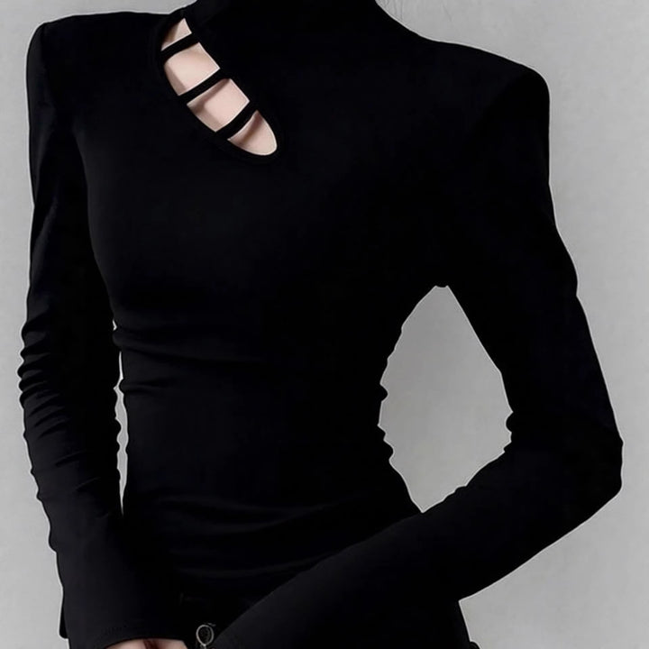 T-shirt à manches longues pour femmes avec encolure asymétrique Chic & Stil