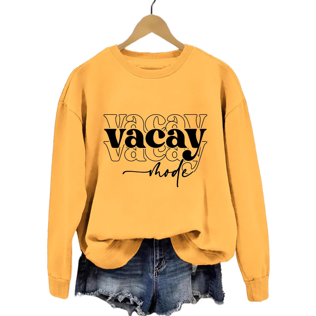 Sweatshirt femme avec lettrage décontracté et coupe décontractée Chic & Stil