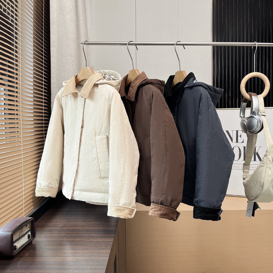 Veste courte pour femmes à la mode et fonctionnelle avec capuche Chic & Stil