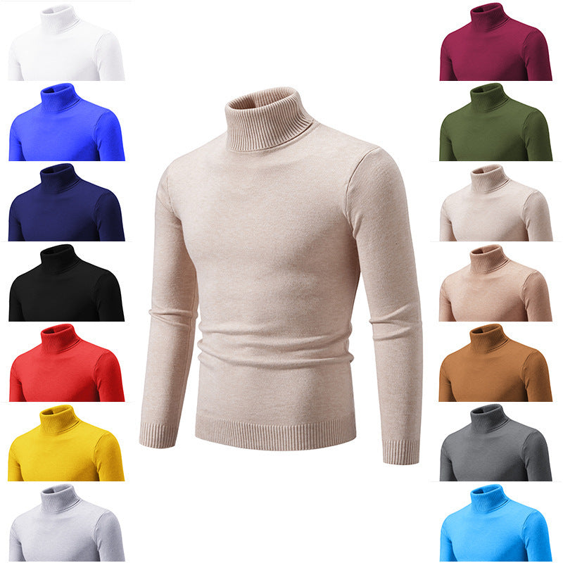 Elegant turtleneck sweater for men in fine cotton Lune London