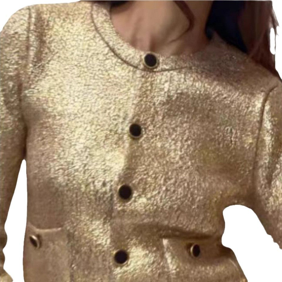 Ladies Elegant knitted vest with luxurious sequins and practical pockets Lune London