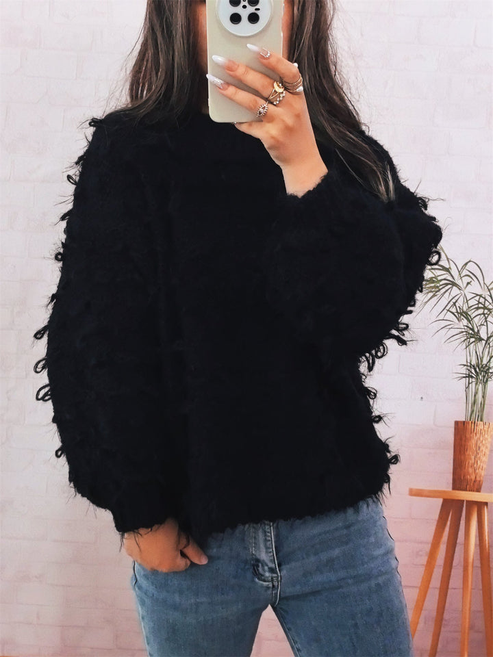 Lune London | Women casual oversized sweater made of textured material with unique design