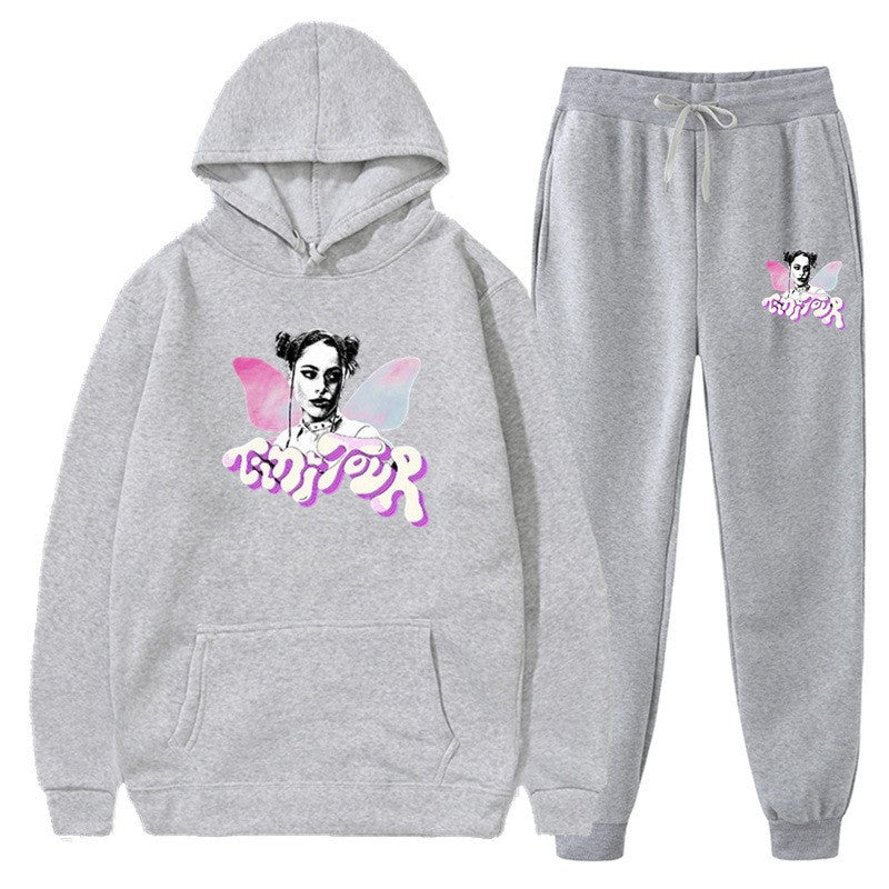 Women's sweatshirt and jogging pants set with creative graphic design Chic & Stil