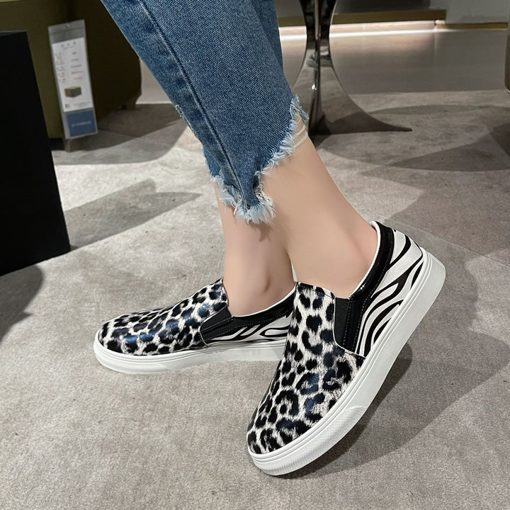 Slip-on leopard print sneakers for women Lune London