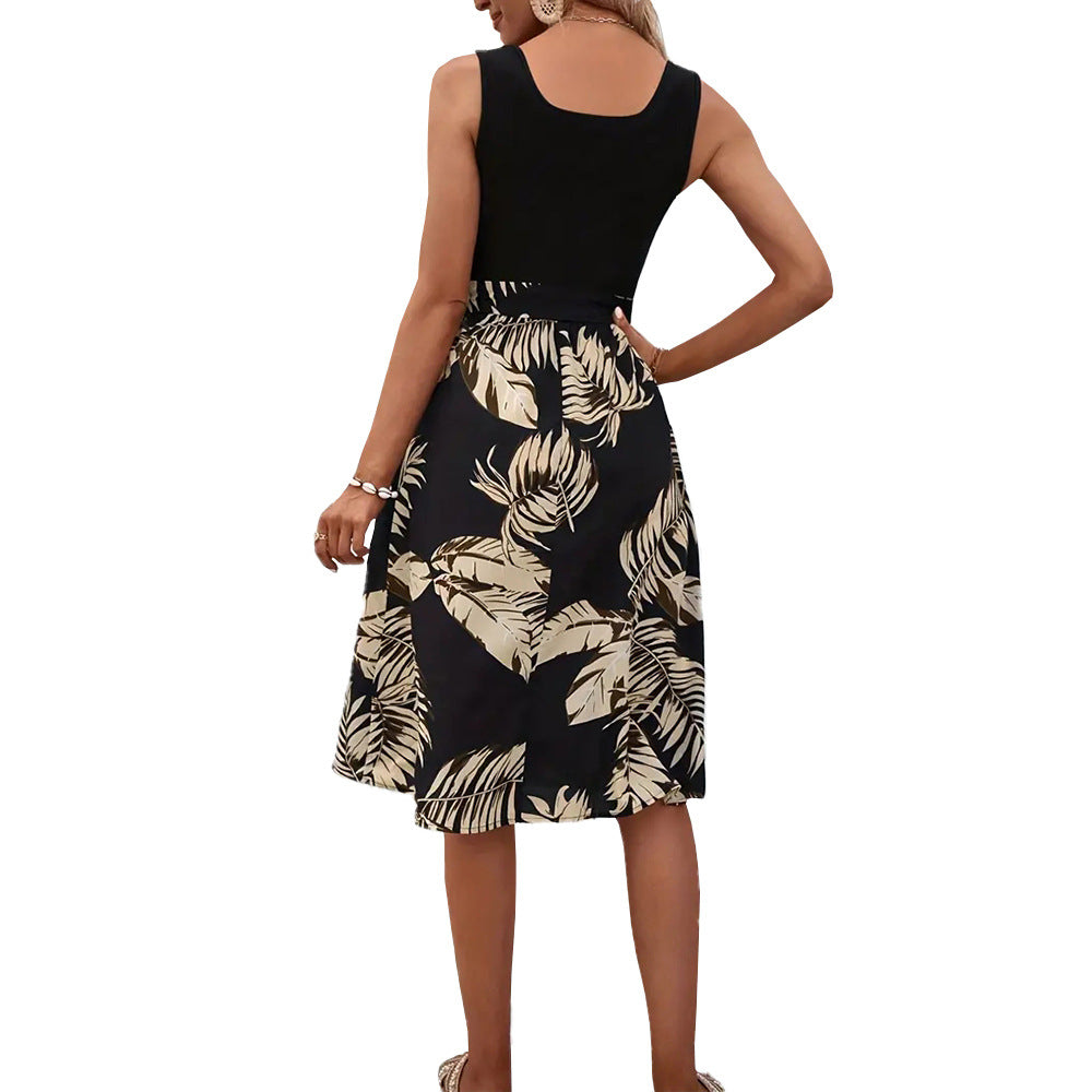 Robe femme avec détail floral et ceinture à nouer élégante Chic & Stil