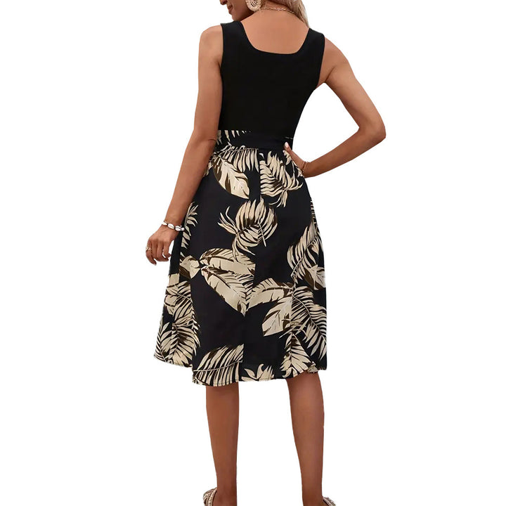 Robe femme avec détail floral et ceinture à nouer élégante Chic & Stil