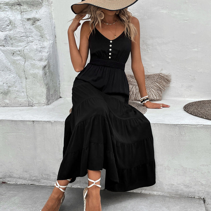 Elegant long sleeve maxi dress with side slit Lune London