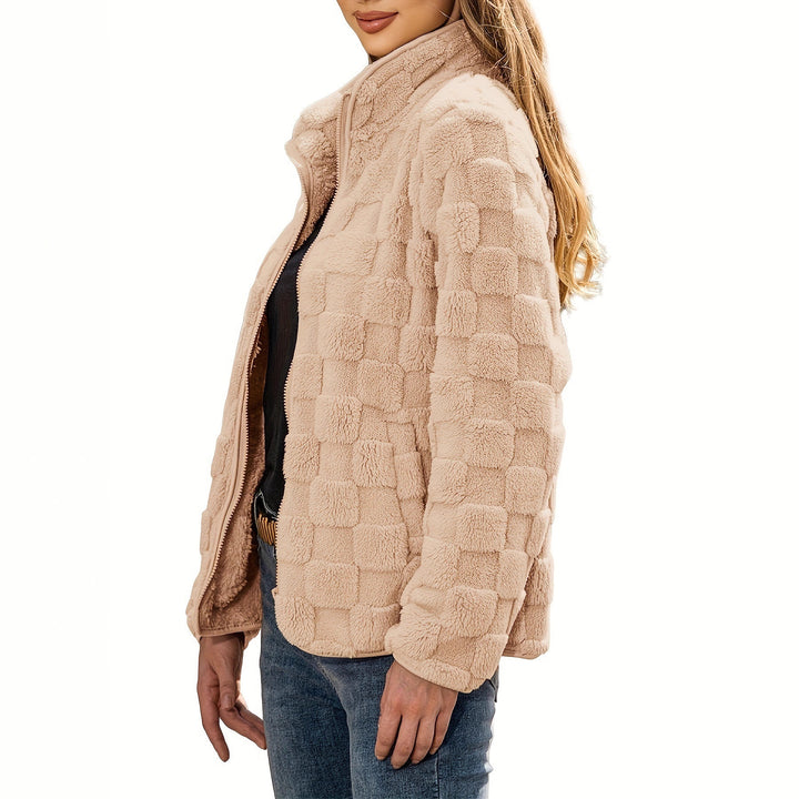 Veste en polaire pour femme avec design texturé et poches latérales Chic & Stil