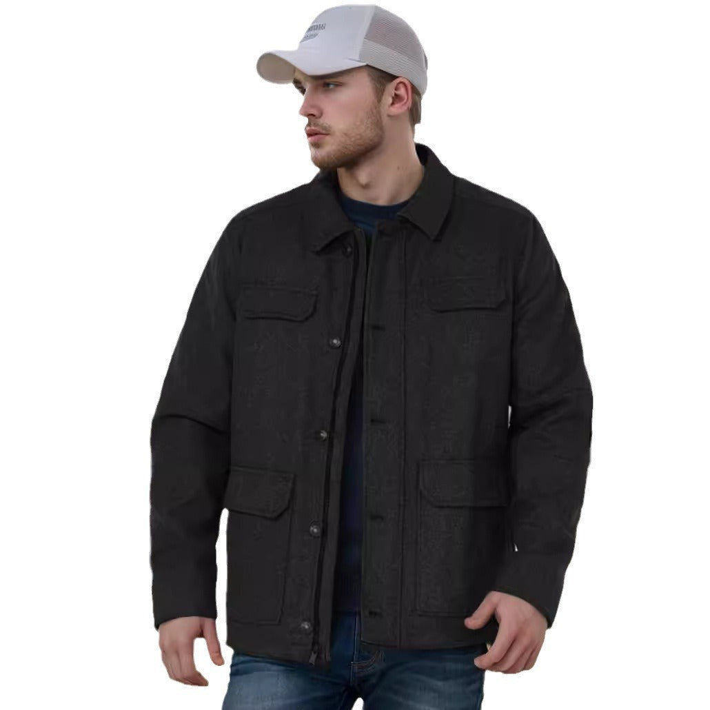 Wool jacket for men with functional pockets and modern cut Lune London