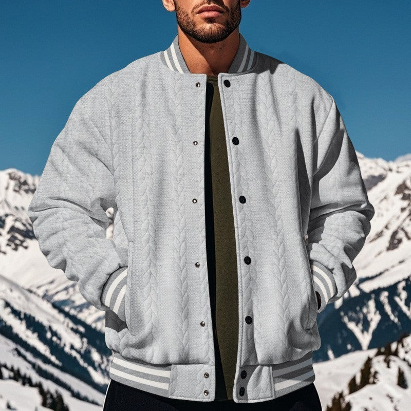 Versatile knit jacket for men sporty chic style