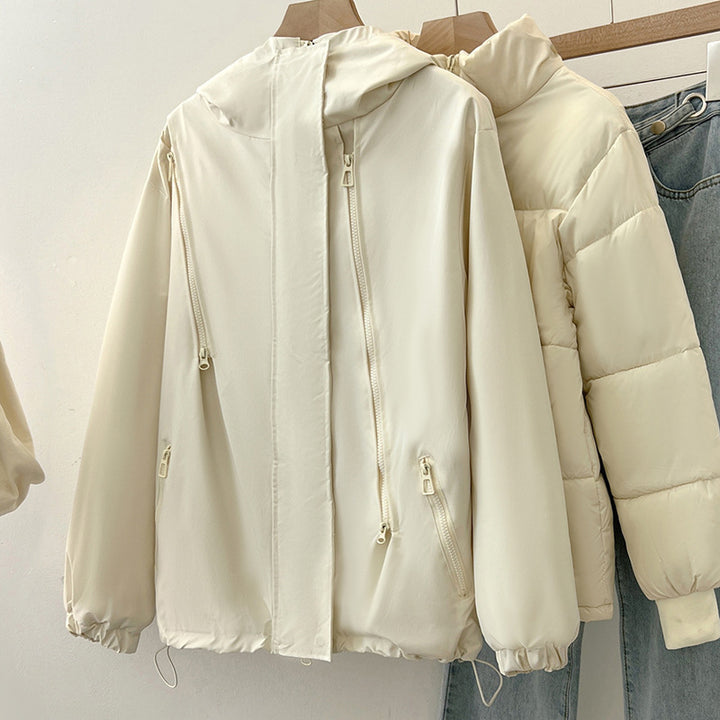 Ladies Lightweight Transitional Jacket with Adjustable Hood and Practical Pockets Lune London