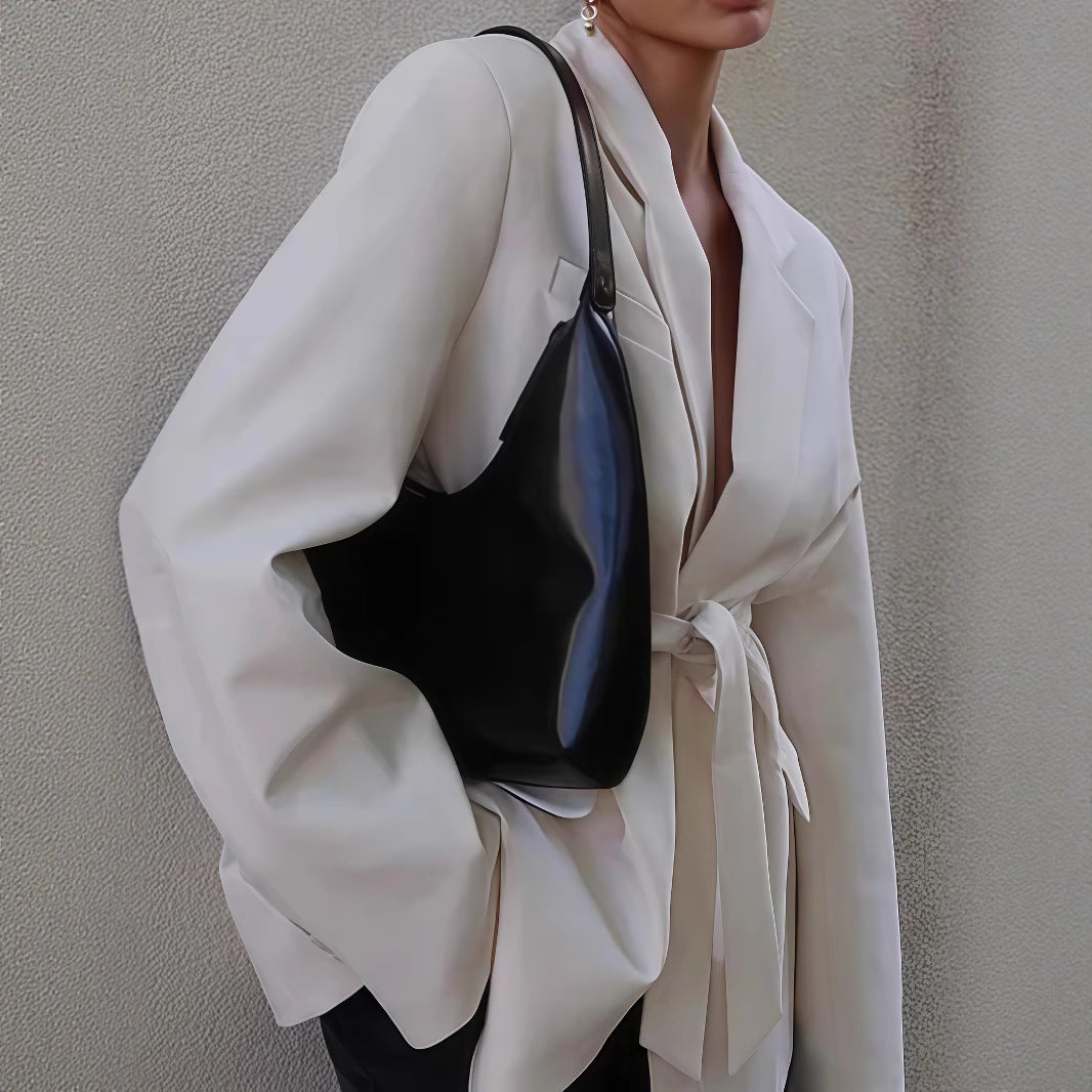 Women’s oversized fashion blazer with belt Lune London