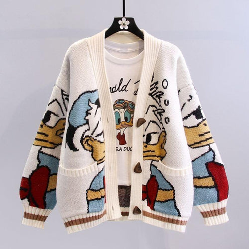 Ladies embroidered sweater and cardigan with playful Disney pattern Lune London