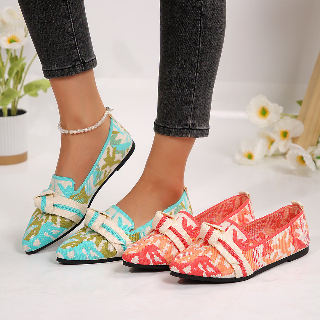 Ladies Elegant Tied Lace Ballerinas Lune London