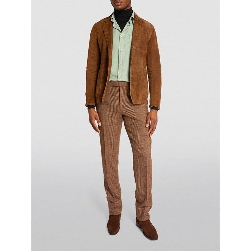 Elegant suede jacket for men with modern pockets and relaxed fit Lune London