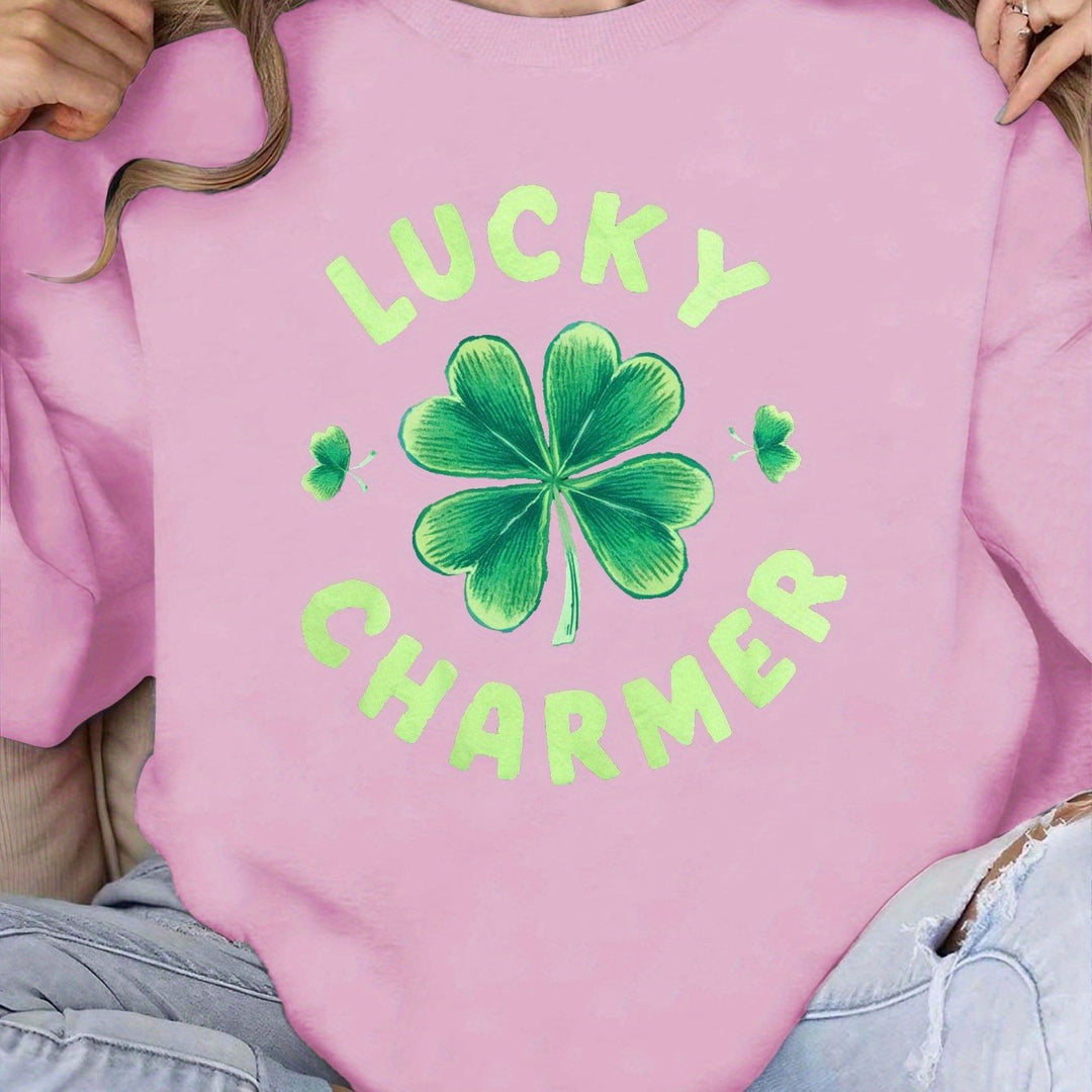 Women's sweatshirt with motivational print and casual fit Lune London